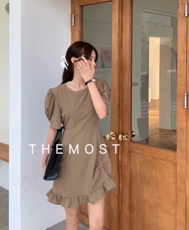[the most] fresh and simple short sleeve dress 8881\hbx