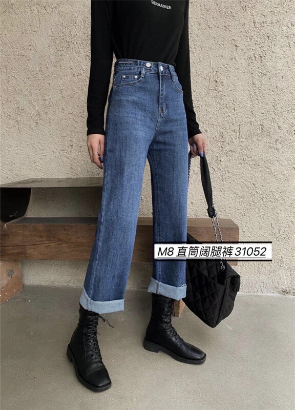 Original price 84.60! [M8 denim] Korean simple loose fitting jeans cl31052\lsl