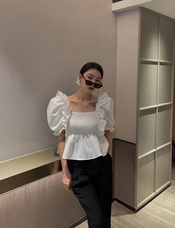 [13c.studio] fashion bubble sleeve versatile shirt 8575\pcz