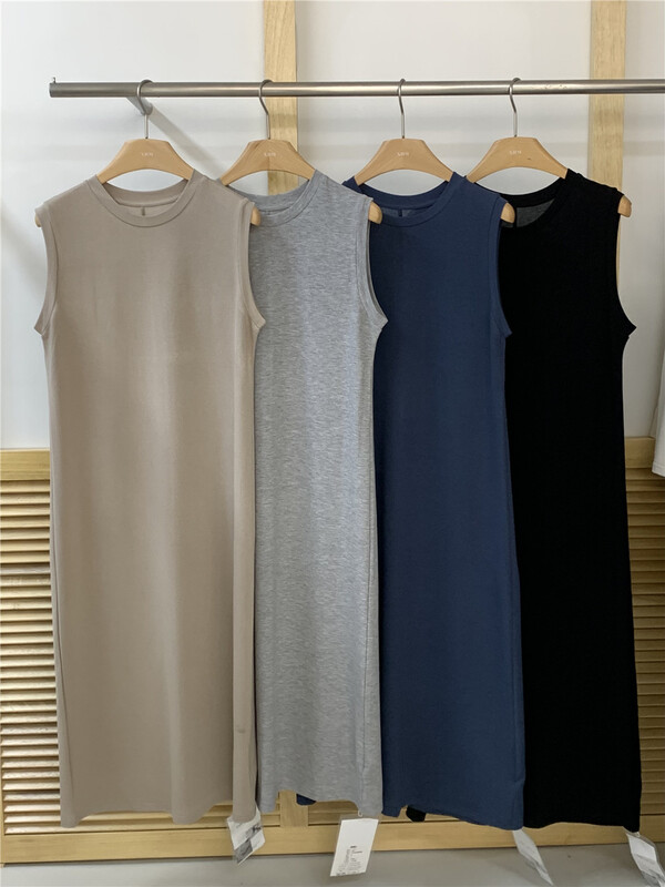 [xhm] Korean minimalist and versatile net color sleeveless dress 887\zjy