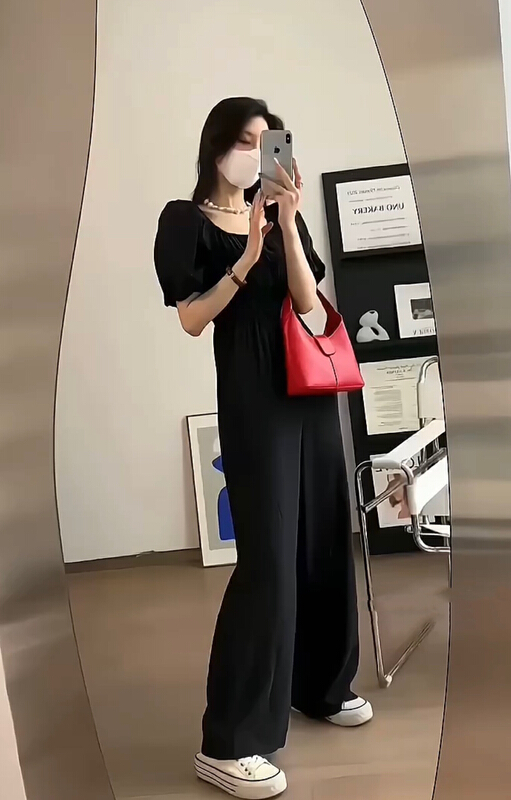 [JH] solid color Korean versatile Jumpsuit (only selling Jumpsuit) 41801\pcz