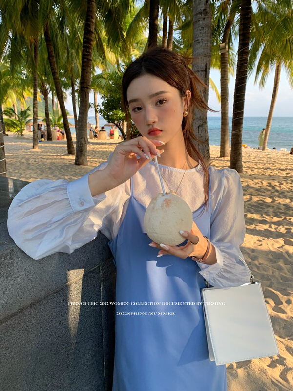 New year in early spring! [tea ing] French versatile simple shirt 22t016\hjy