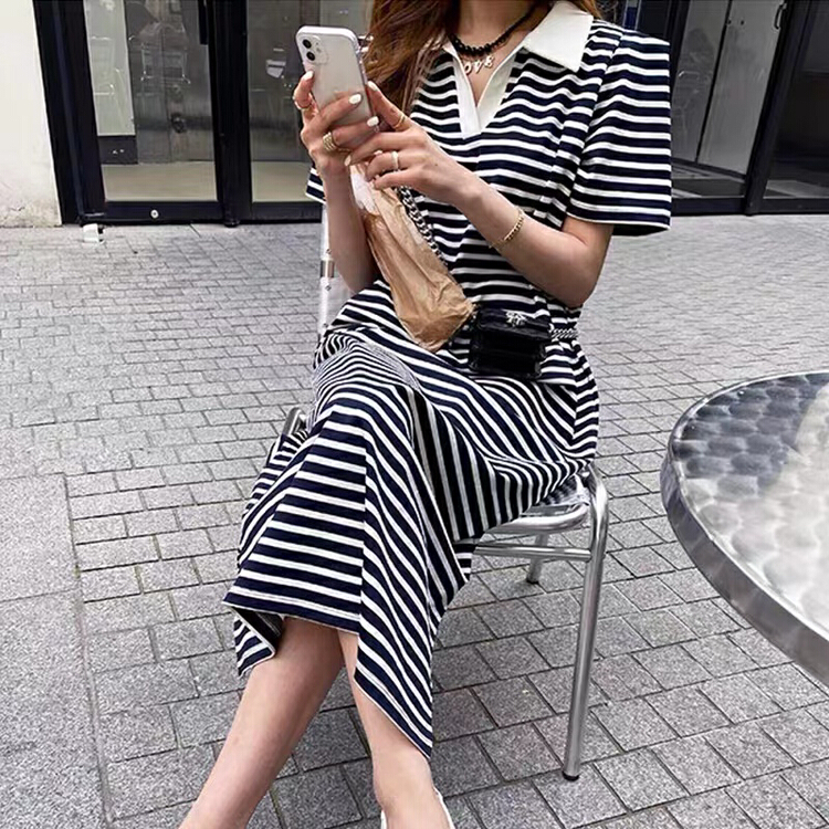 Original price 55.67! [Yulia] striped loose fit dress 2236\lsw
