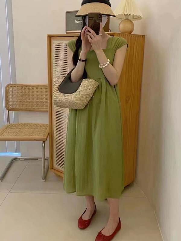 [U grain] summer Shangxin small fresh first love style Korean vest dress 6128\hbx