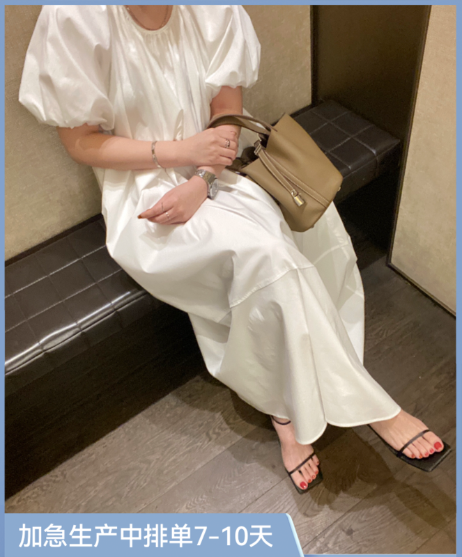 [cottoncandy] loose puffy bubble sleeve dress 22s585\cqw