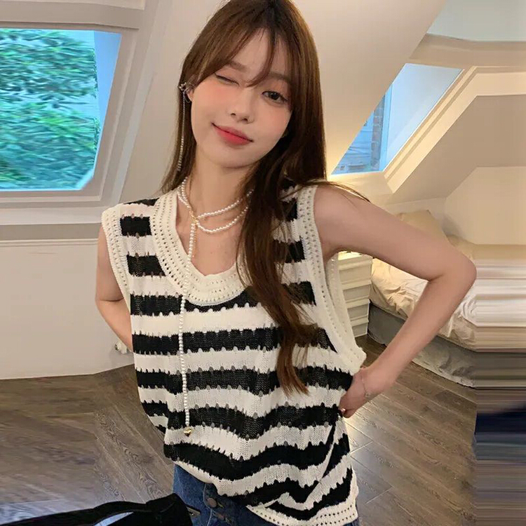 [f · P] fashion versatile knitted hollow out vest / sling tf8020\hbx