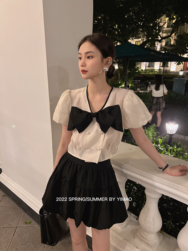 [Feimao (Yimao)] simple solid color versatile skirt ym-7821\lsl