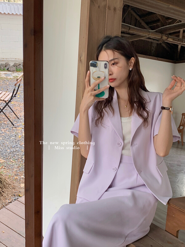 [miss miss miss home] fashionable suit + slim skirt two piece suit l6606\zsy