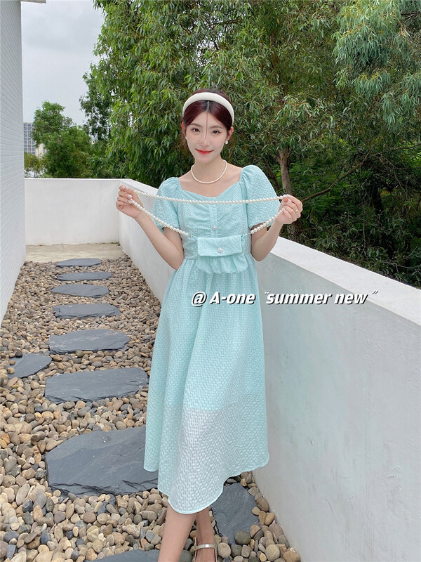 [A-One] temperament Han Shu dress (with bag) 22192\hjy
