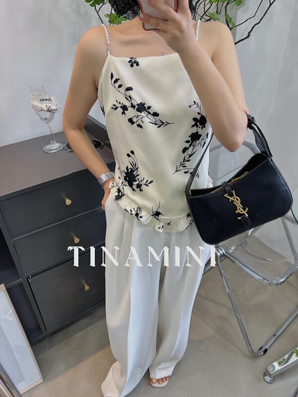 [tinamini] elegant printed vest / sling m0213\hjy
