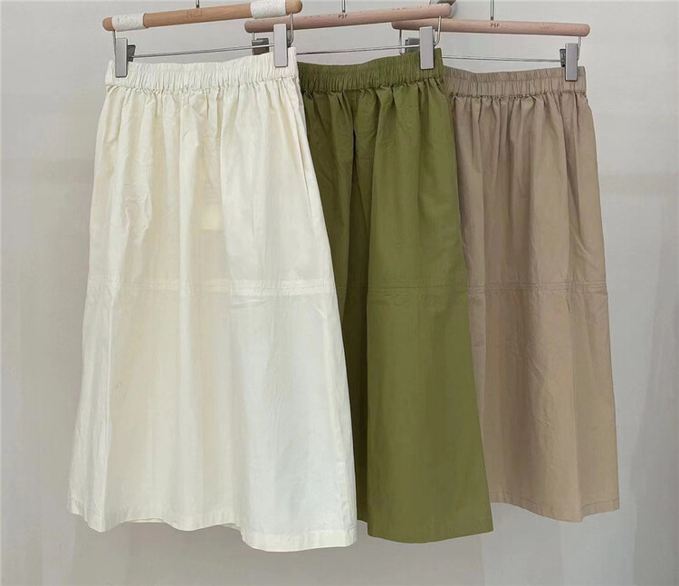 [NZJ] elastic waist Plain Bar skirt 810029\l