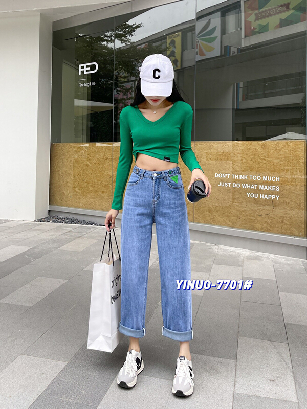 New year in early spring! [Yinuo Yinuo denim] Korean fashion loose and versatile skinny jeans 7701\zsy