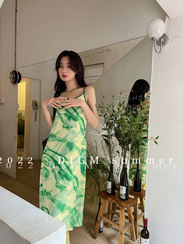 [digm] 2022 new design tie dye suspender dress 5723 \jhy