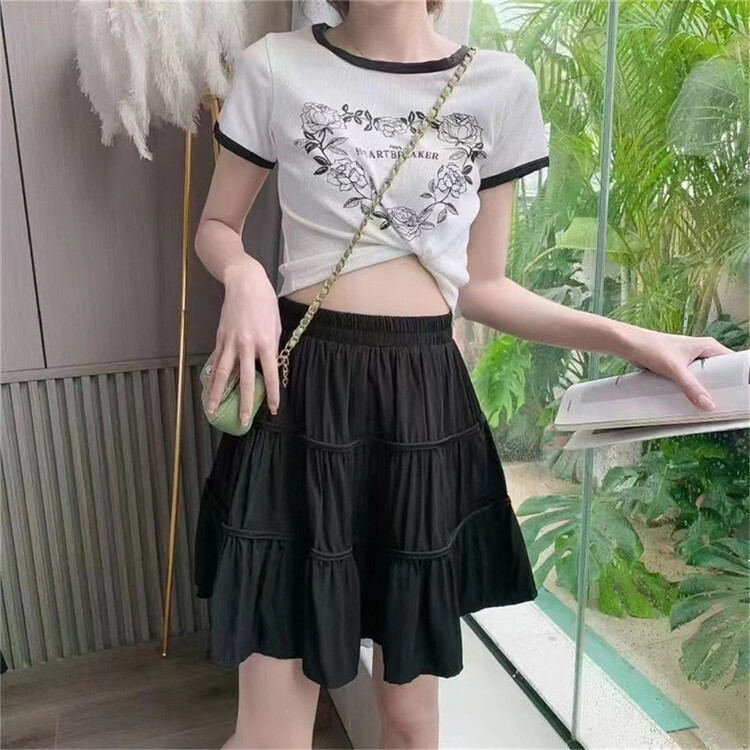 [t+] Korean simple slim waist skirt ys1-676\ll