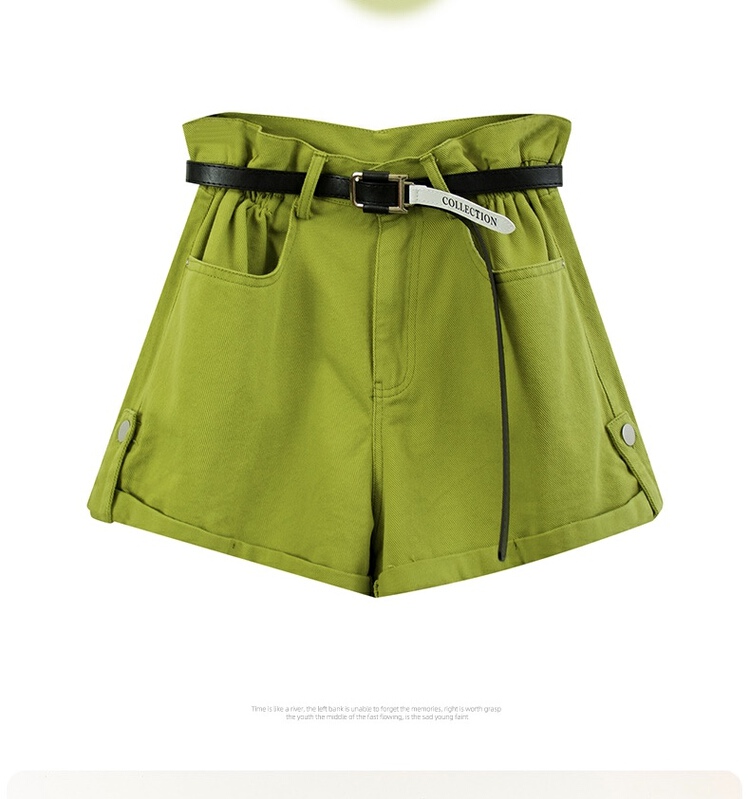 [Shangpin Wanqian] versatile hem casual shorts (with belt) 280\hjy
