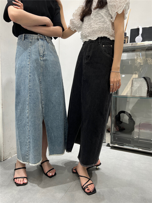 [t-platform] slits slim skirt 8580\cqw