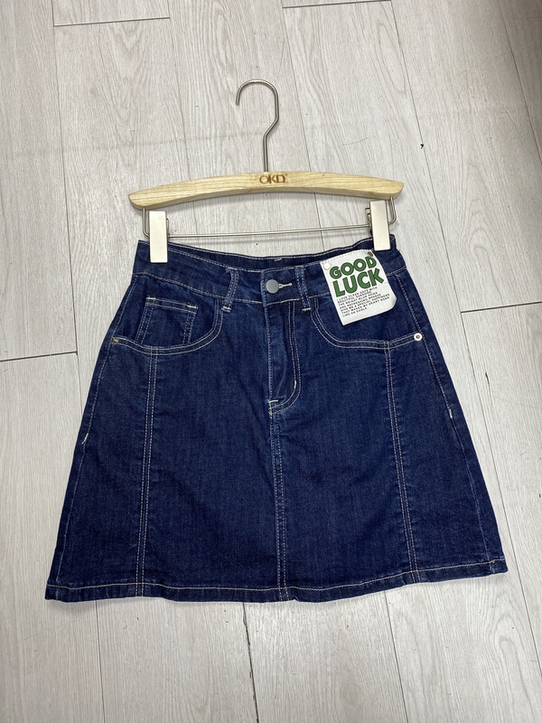 [okd] slim and versatile A-line denim skirt 900080\zxl