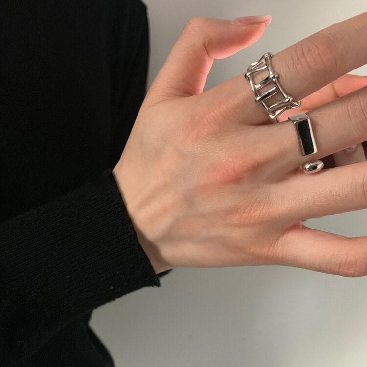 [inside] advanced sense simple line sense gender free minority design personalized ring j3231\zxl