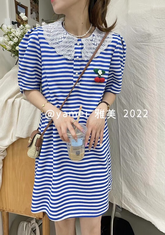 [ya.mei] striped lady dress 5400\ll
