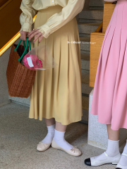 New year in early spring! [B plus] Korean pleated versatile skirt 22-517-2\hbx