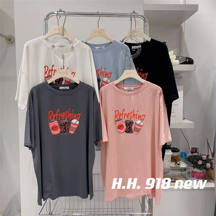 [HH &miss Lai] Korean Unisex casual comfortable short sleeve T-shirt 918\l