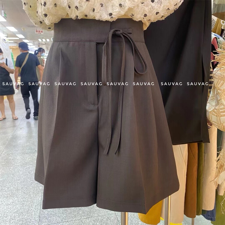 [sauvag] Korean lace up net color versatile casual shorts t568\zjy