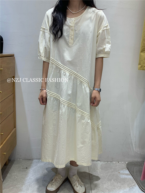 [NZJ] round neck fresh and simple dress 830126\l