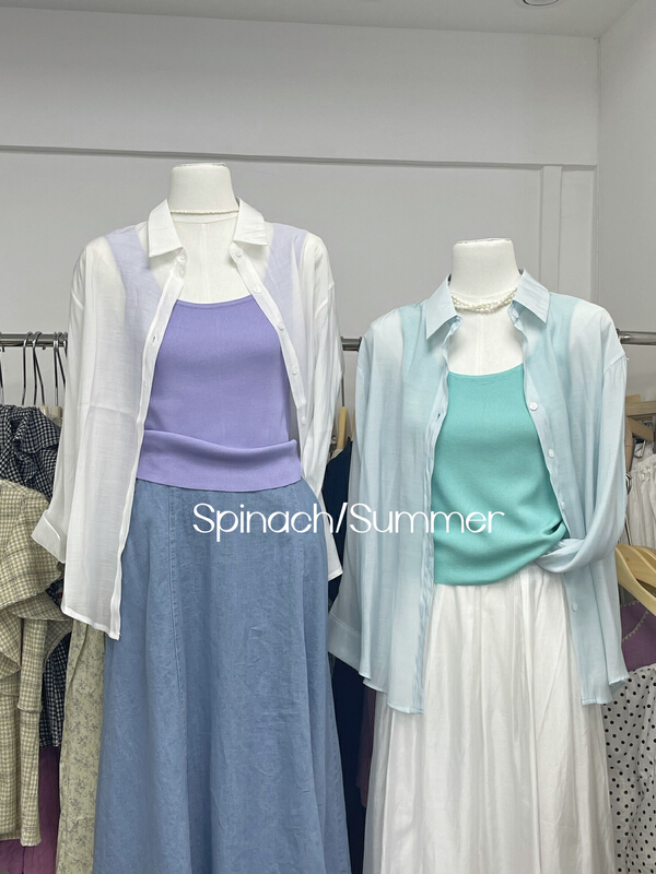 [spinach home spinach] design sense sunscreen versatile long sleeve shirt (only selling shirts) 6988-1\hbx
