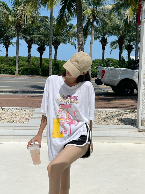 [misu misu] street style casual loose short sleeve T-shirt (T-shirt only) 6632\ll
