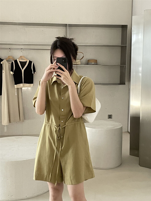 [clean space] Korean casual lace up Jumpsuit 32166\cqw