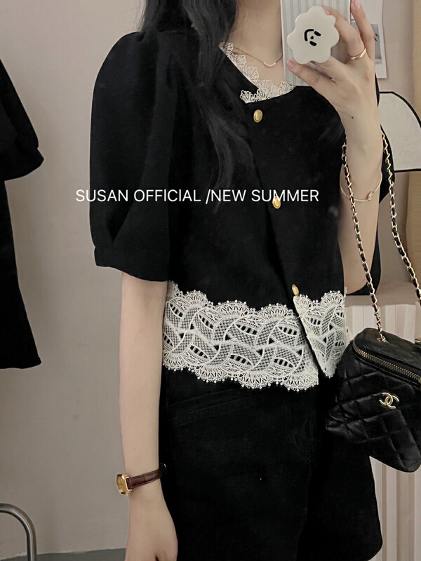 【 Susan 】 lace panel design Vintage jacket 19606\lsw