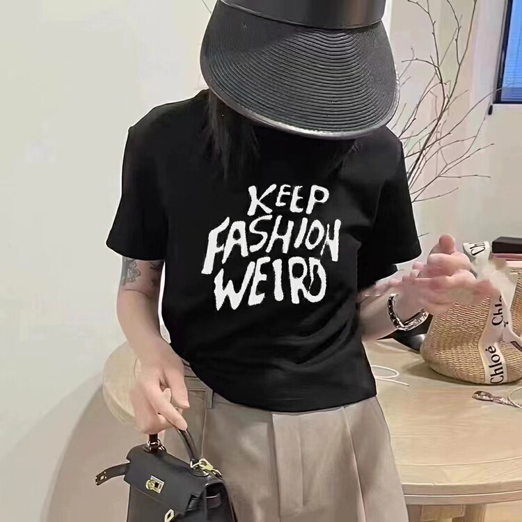 [Yingquan club] simple and versatile letter printed short sleeve T-shirt 5479\xyy