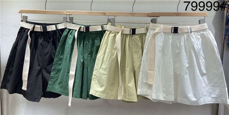 [ninestone nine stones] simple slim comfortable casual shorts (with belt) 79999\l