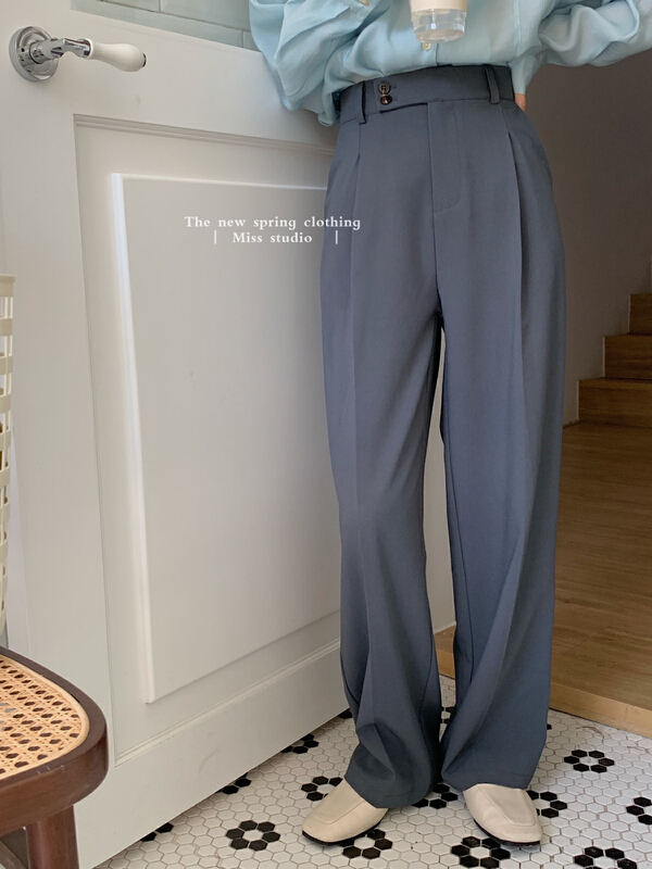 New year in early spring! [miss miss home] waist featured double grain button trousers ys1-w101\zsy