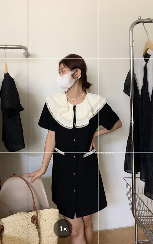 [thirten 13] Korean style double layer big Lapel small fragrance dress 1678\xyy