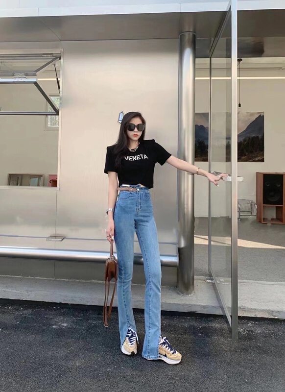 [g+] Korean irregular design letter short sleeve T-shirt 688\\cl