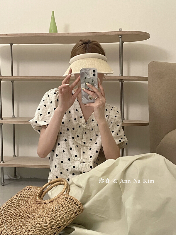 [Mi Xiang] Xiaobo point customized pearl button shirt 5307\hjy