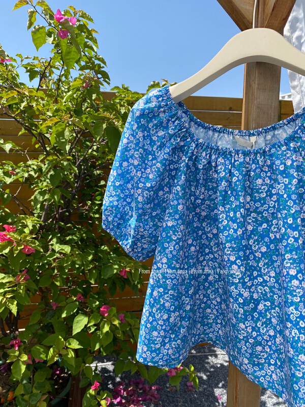 [from Anna] floral one shoulder Pullover blouse (only selling blouses) 6201\lsw