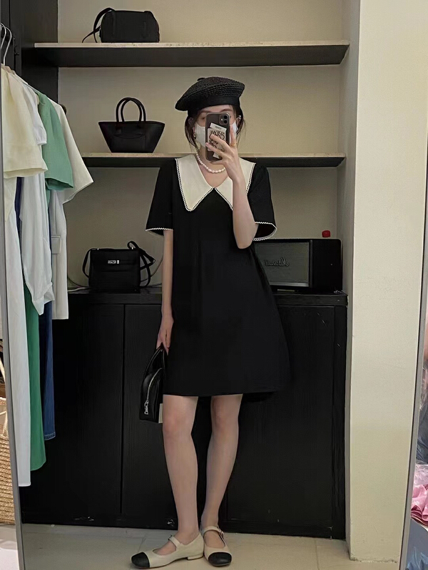 [Zoe Zoe] Korean doll Neck Lace loose dress d05\zjy