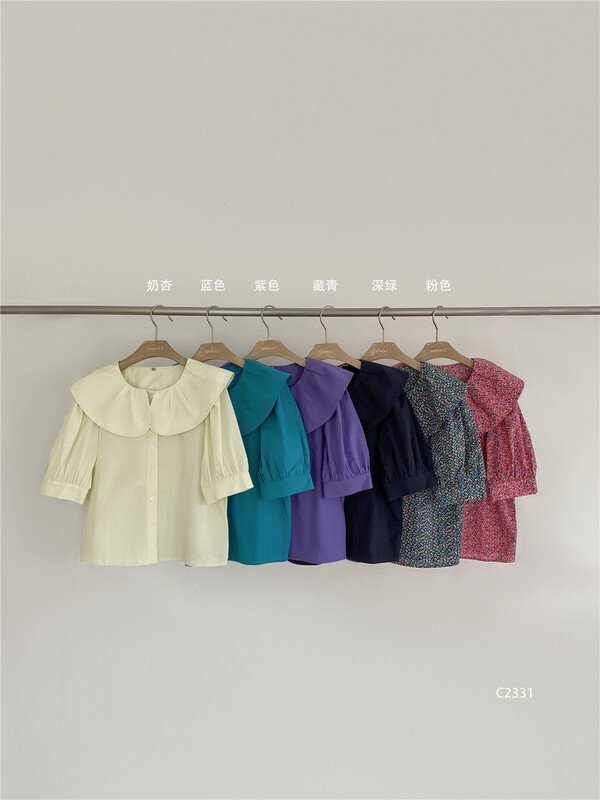 [simnice] Korean version large lapel short breasted shirt c2331\cqw