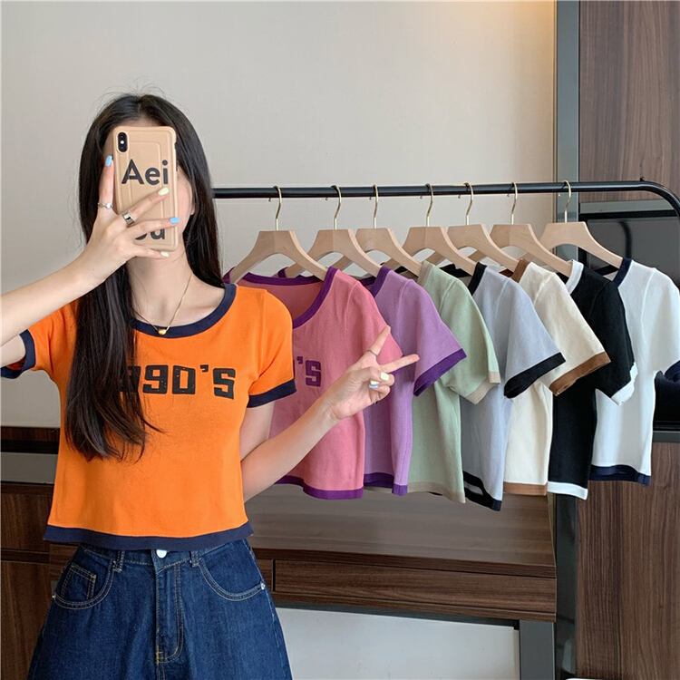 [f · P] Digital contrast short sleeve T-shirt 58010-3\hbx