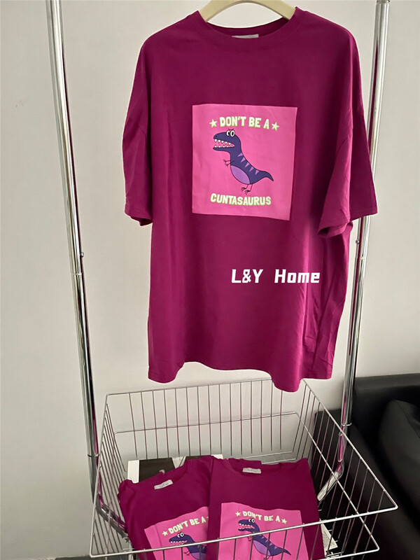 [new time /l&y home] casual simple dinosaur print short sleeve T-shirt 1185\xyy