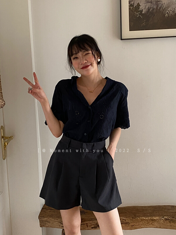 [event with you] French retro lace cut-out blouse t0805-j\lsw