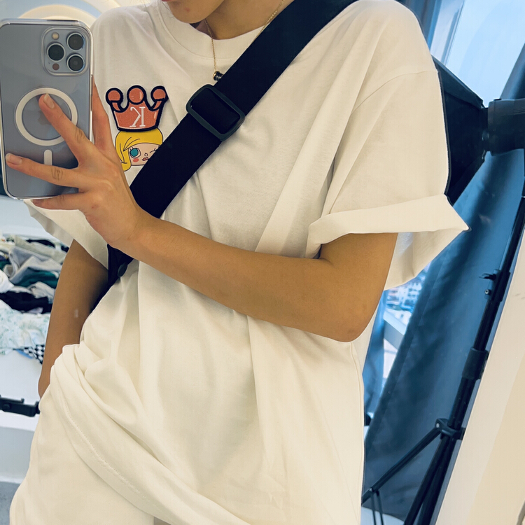 [Qianxi 88 store] round neck loose small design Short Sleeve T-shirt 329\xyy
