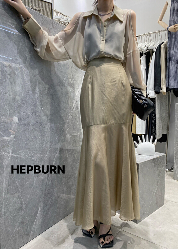 [Hepburn] advanced Tencel fishtail skirt 3772\l