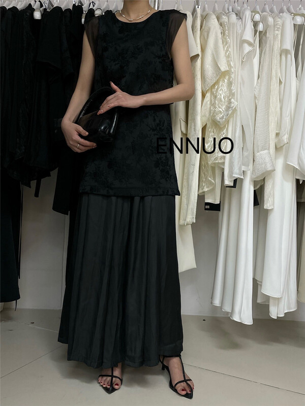 [ennuo] round neck sleeveless comfortable vest / suspender (vest only) 1386\l