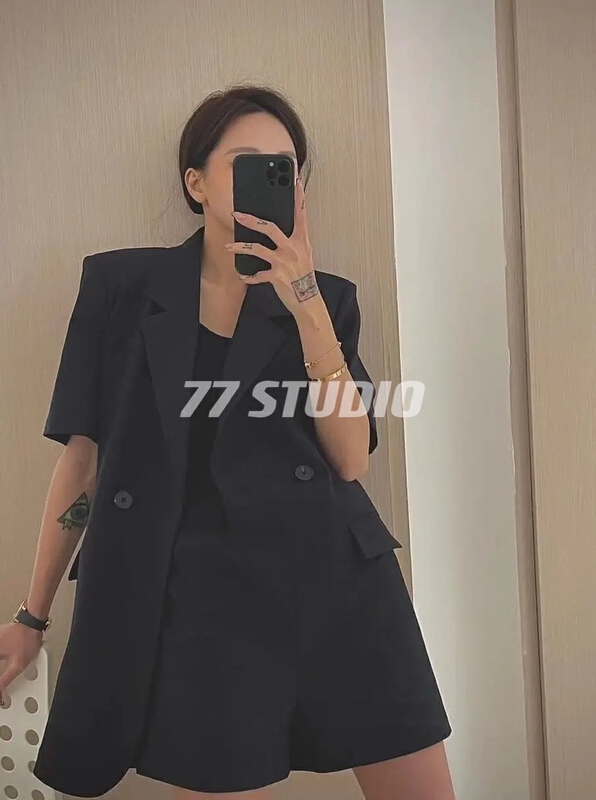[77.studio] short sleeve versatile solid Jumpsuit 0200\wtt