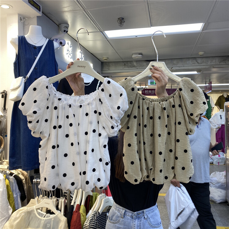 [sassy] wave point fashion Korean shirt 792\hbx
