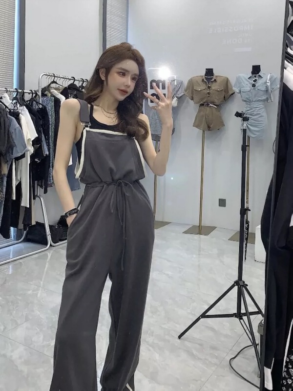 [fox] color blocked sleeveless versatile strap pants 272\wtt