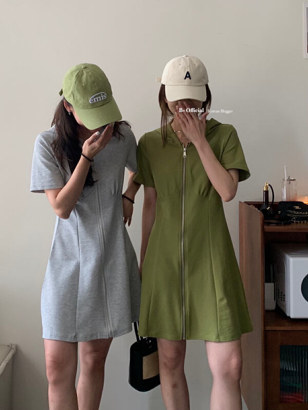 [B plus] casual hooded slim dress 22-4021-2\hbx